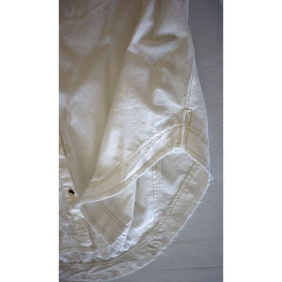 We The Free x FP OB1475056 Women Sz S White Happy Hour Solid Poplin L/S Top - Picture 7 of 9